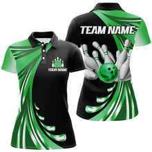 Load image into Gallery viewer, Personalized Green Bowling Team Jersey For Men & Women Custom Bowling Polo Shirt BDT457