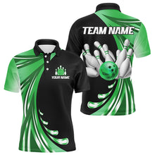Load image into Gallery viewer, Personalized Green Bowling Team Jersey For Men & Women Custom Bowling Polo Shirt BDT457