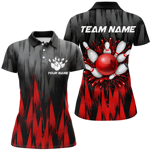 Unisex Bowling Team Jerseys Custom Red Bowling Polo Shirt For Men & Women BDT458