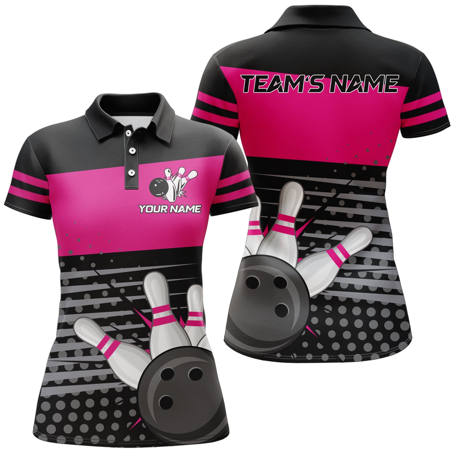 Bowling Polo Shirts For Women Bowling Team Jersey Custom Bowling Shirt BDT221