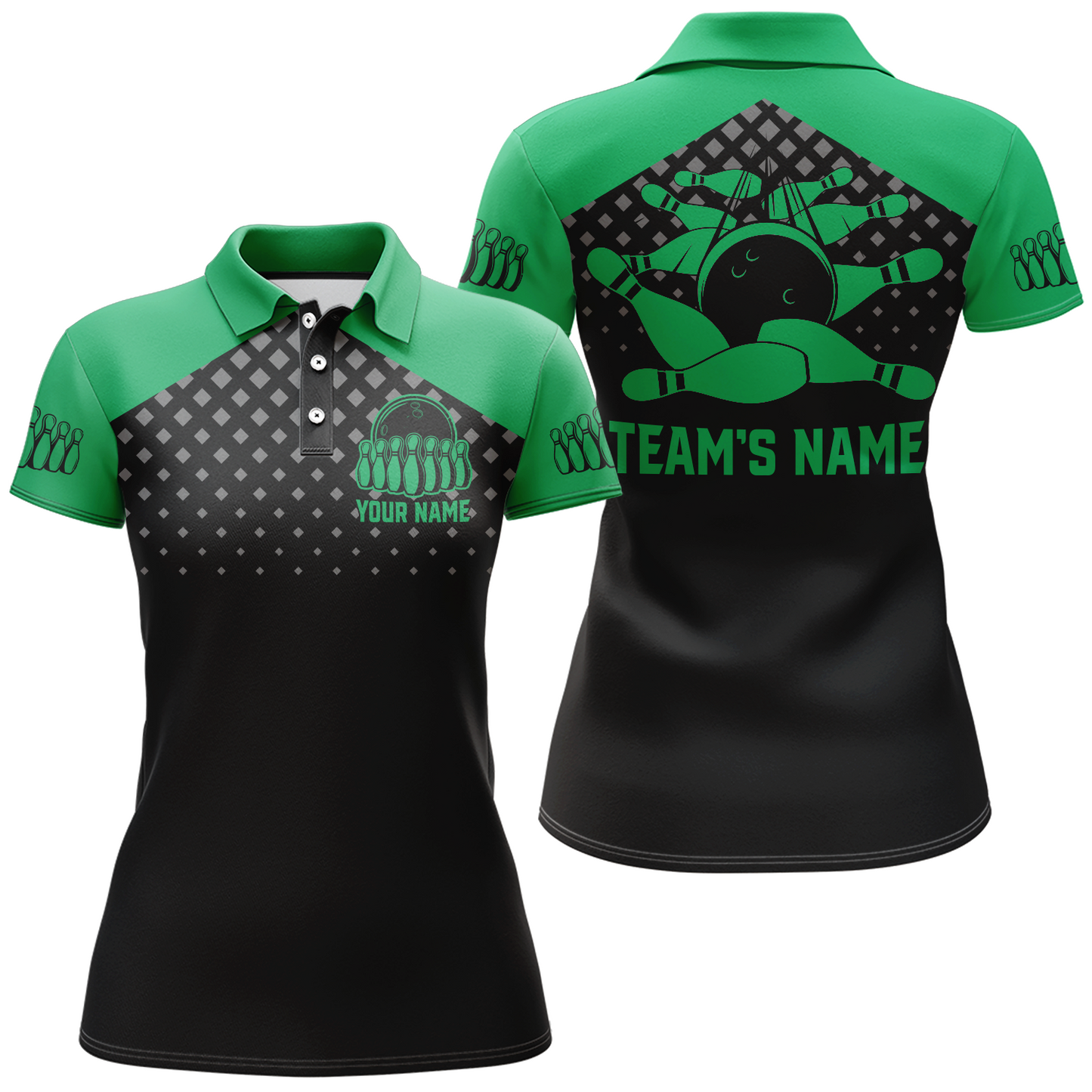Custom Bowling Shirts With Name Bowling Team Jersey For Women Bowling Polo Shirt League BDT329