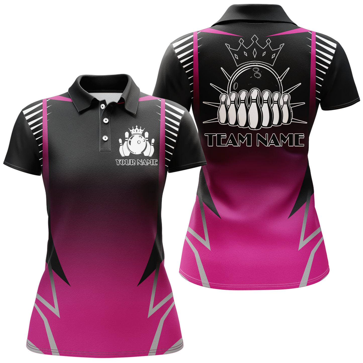 Custom Bowling Polo Shirt For Women Bowling Team Jersey Personalized Bowling Shirts BDT345