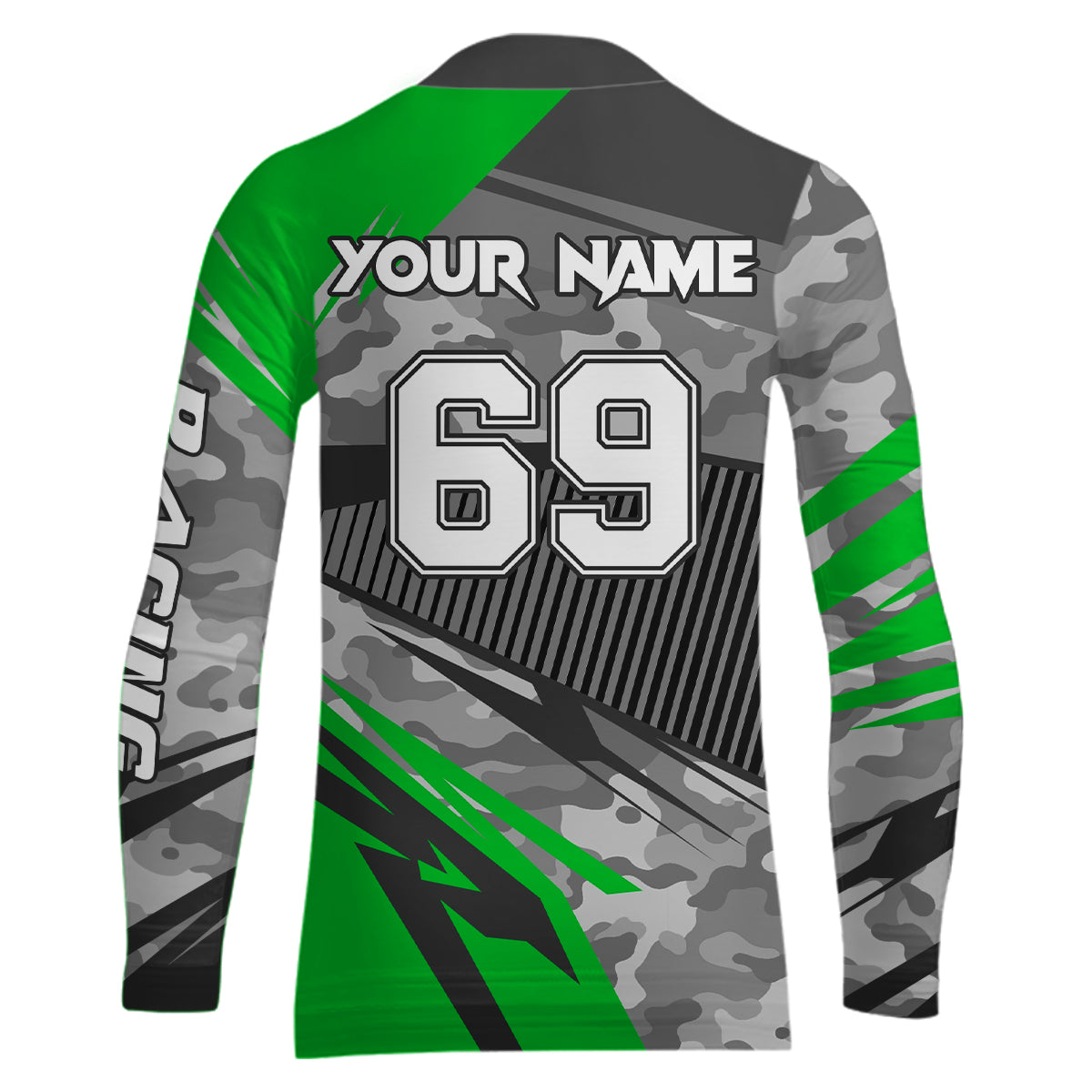 Motocross Racing Jersey Green Upf30+ Dirt Bike Off-Road Shirt Motorcycle Kid Men Women XM282