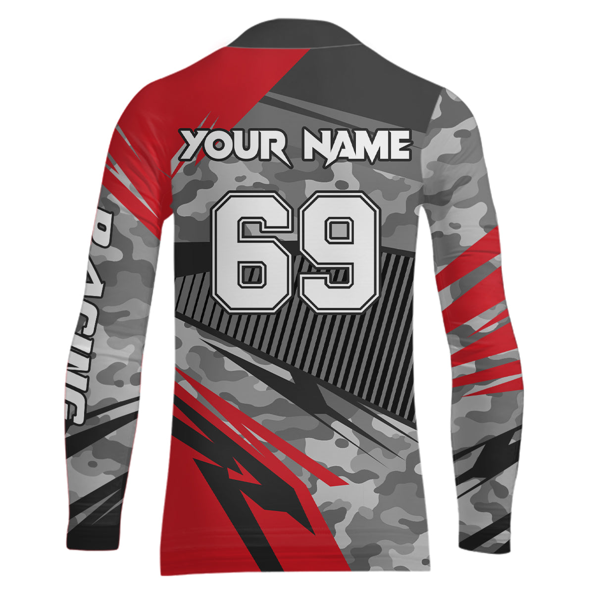Motocross Racing Jersey Red Upf30+ Dirt Bike Off-Road Shirt Motorcycle Kid Men Women XM282