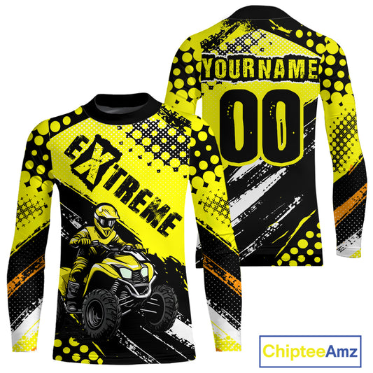 Yellow ATV Racing Jersey Custom ATV Motocross Shirt Kid Women Men ATV Jersey MX130