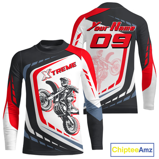 Black&Red Motocross Racing Jersey Custom Dirt Bike Jersey Men Kid Women Upf30+ XM370