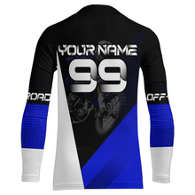 Load image into Gallery viewer, Motocross Racing Jersey Upf30+ Dirt Bike Shirt Blue Motorcycle Off-Road Shirt XM287