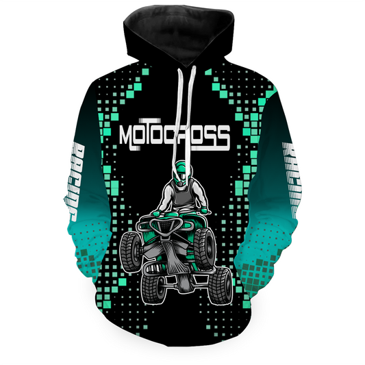 Custom ATV Motocross Hoodie for Men Women Quad Bike Shirt ATV Racing Hoodie MHATV07