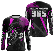Load image into Gallery viewer, Motocross Racing Jersey Men Women Kid Upf30+ Dirt Bike Shirt Youth Adult Off-Road Purple XM275