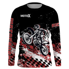 Load image into Gallery viewer, Motocross Racing Jersey Red MX UPF30+ Youth Dirt Bike Shirt Motox Motorcycle Off-Road Shirt XM110