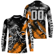 Load image into Gallery viewer, Motocross Racing Jersey Orange Upf30+ Dirt Bike Shirt Men Women Kid Off-road Jersey XM250
