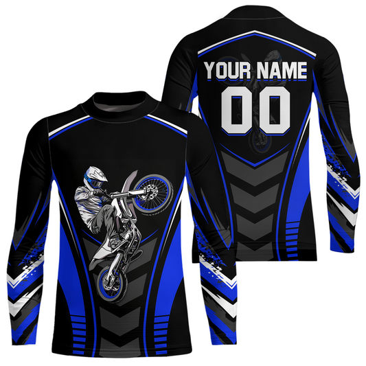 Blue Youth Dirt Bike Jersey MX Off-Road Motocross Shirt Racing Shirt Kid Men Women DNT55