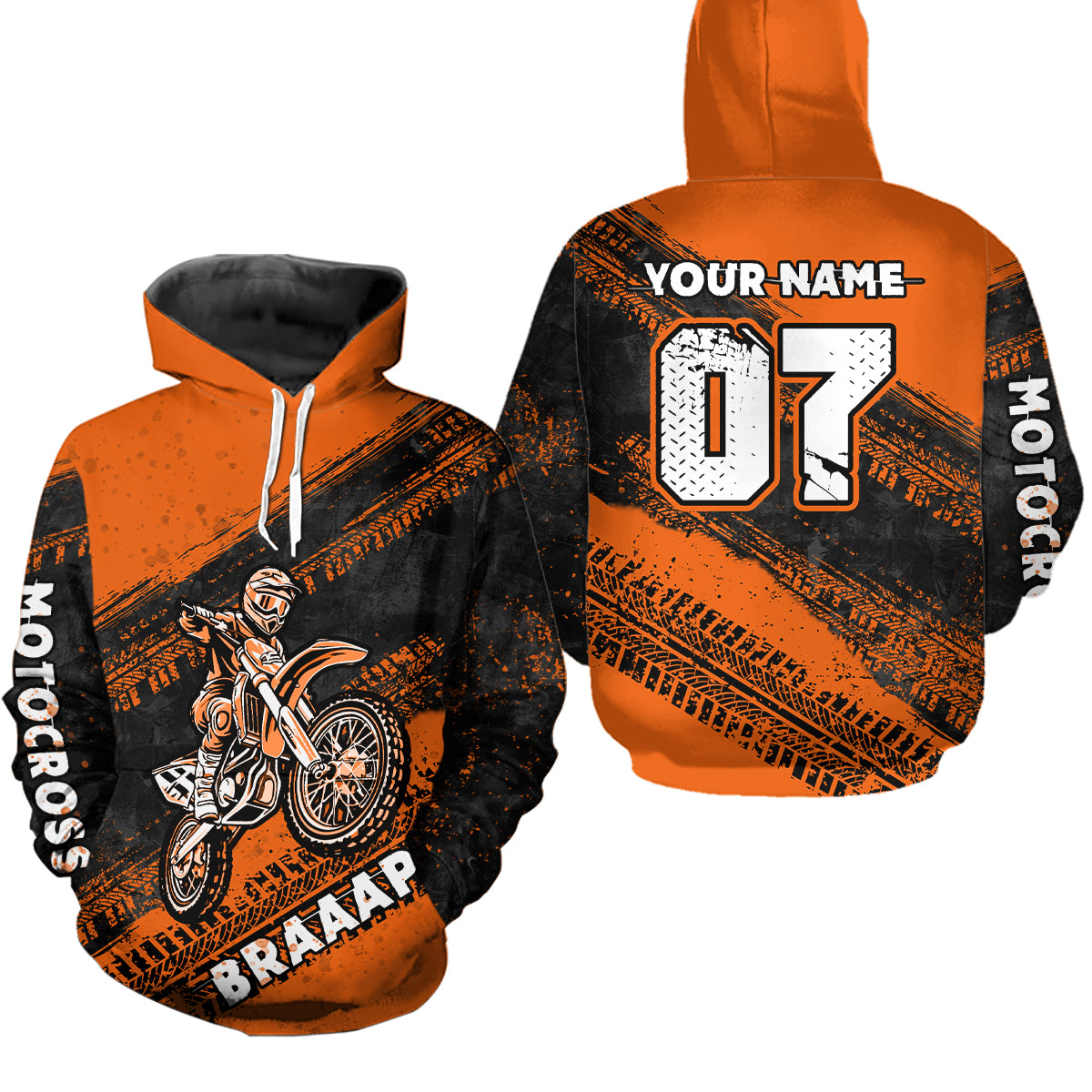 Custom Motocross Jersey Orange Mens Women Upf30+ Dirt Bike Jersey Racing Shirt| CTP09