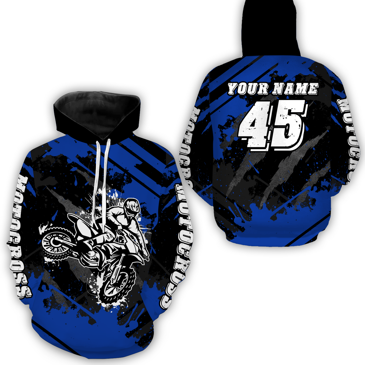 Custom Blue Motocross Jersey for Men Women Upf30+ Dirt Bike Shirt Motorcycle Jersey| CTP101