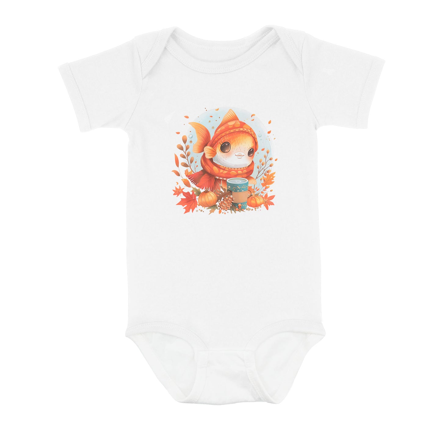 Cute Fish Enjoy The Autumn Fall Fishing Infant Fishing Shirts, Thanksgiving Baby Onesie IPHW7150