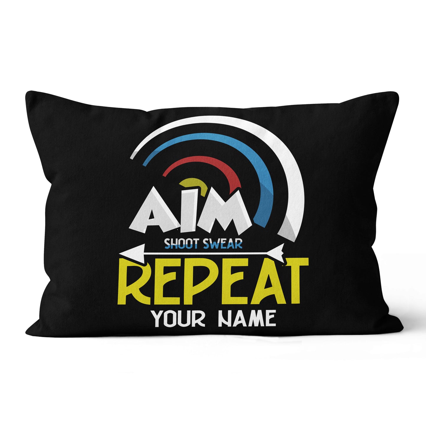 Aim Shoot Swear Repeat Archery Pillows Custom Throw Pillow Archery Gifts VHM0839