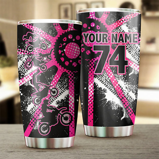 Personalized Motocross Tumbler Cup - Freestyle Biker Motorcycle Riding Gift Riders Drinkware CDT20