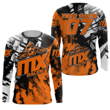 Load image into Gallery viewer, Orange MX Racing Custom Motocross Jersey UPF30+ Adult&Kid Dirt Bike Off-Road MX Motorcycle Shirt| NMS852