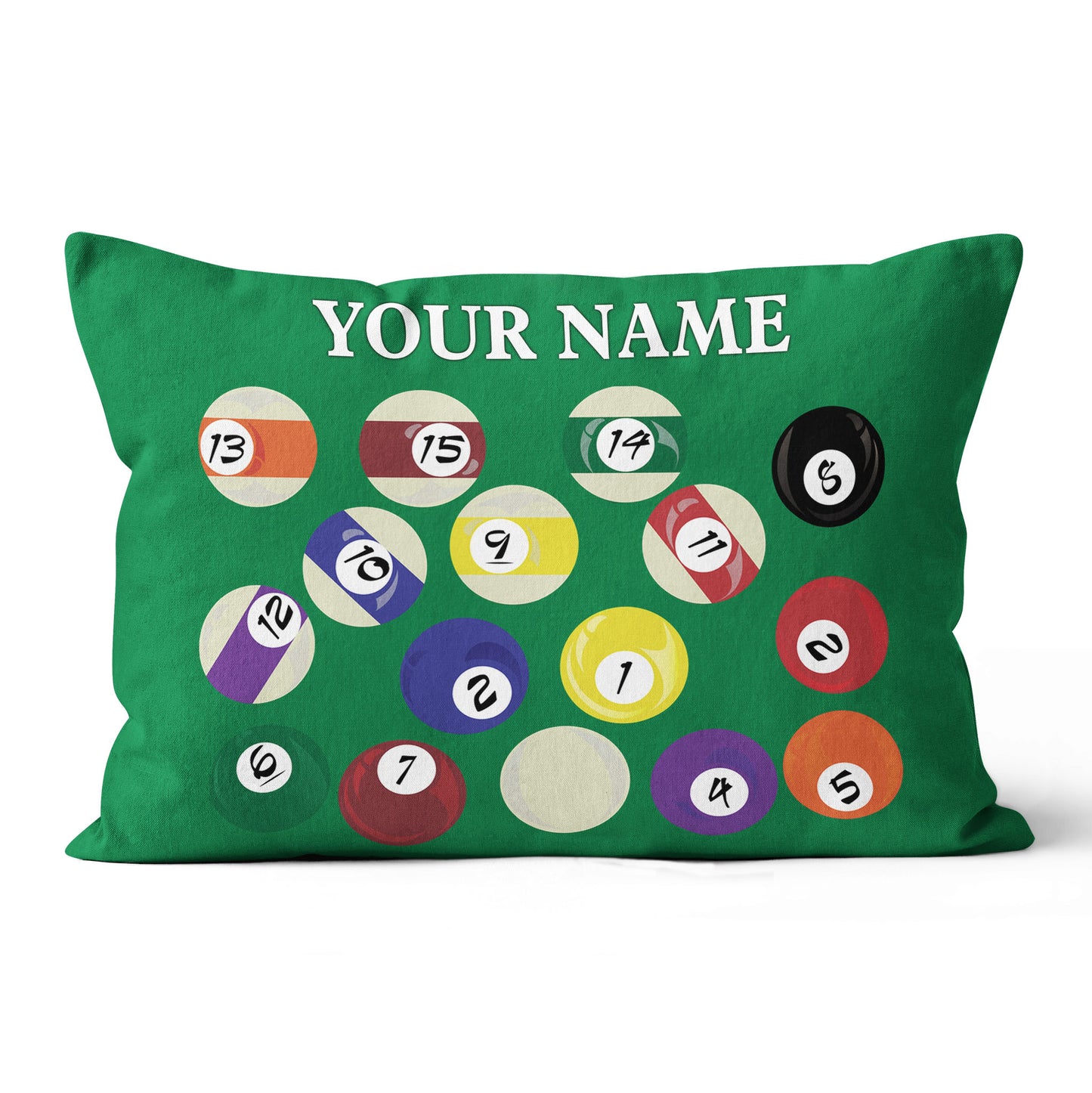 Personalized Billiard Balls Pillow Custom Throw Pillow Top Billiard Gift VHM0889