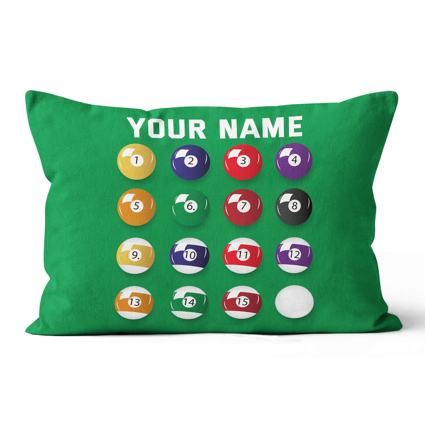 Personalized Billiard Balls Pillow Custom Throw Pillow Top Billiard Gift VHM0890