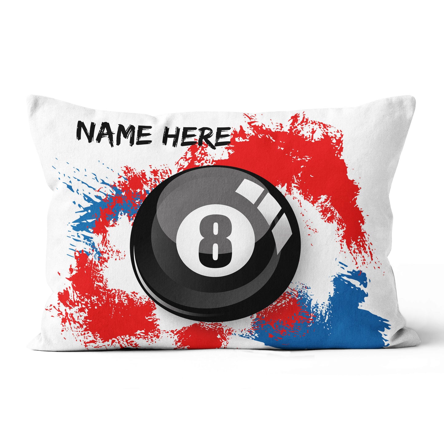 Personalized 8 Ball Pool Watercolor Throw Pillow, Billiard Pillows Gifts TDM0881