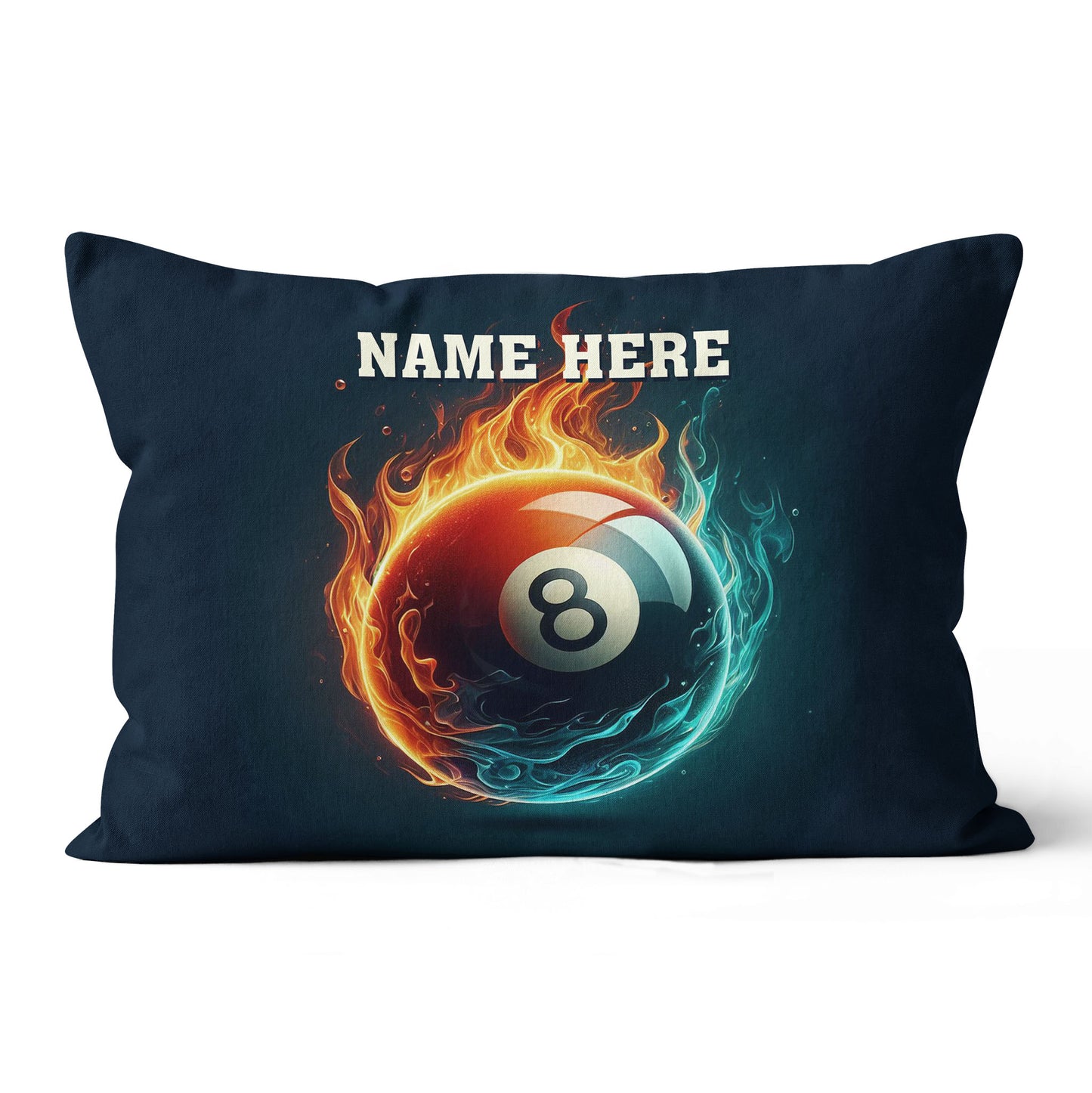 Personalized Fire And Water 8 Ball Billiard Pillow, Best Billiards Gifts VHM0938