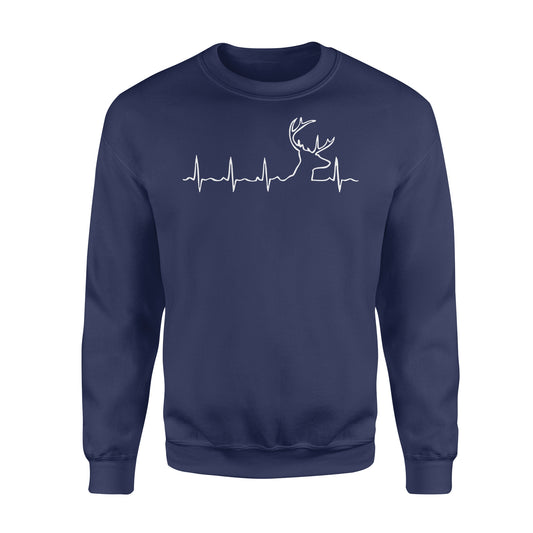 Men’s Buck Pulse Shirt, Deer Pulse Heartbeat Buck Sweatshirt, Gift for Hunter - FSD1365D06