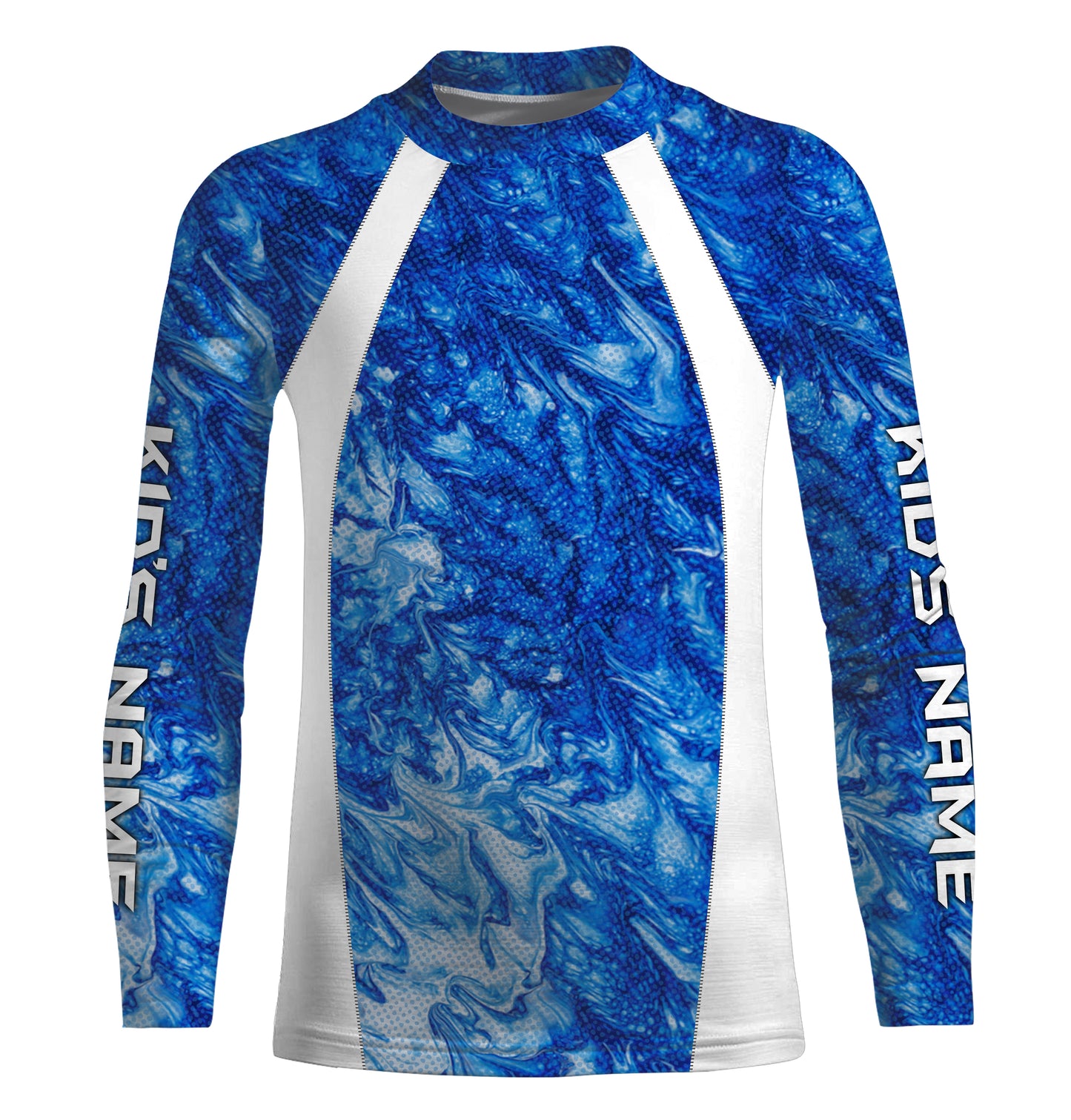 Men's Fishing Blue Sea Camo Shirts Sun Protection Outdoor Long Sleeve Gift For Fisherman TTN60