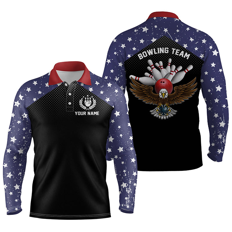 personalized bowling shirt for bowling – custom name design side view