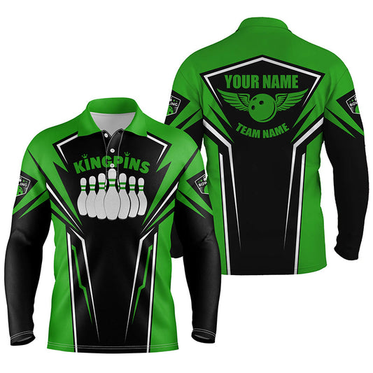 personalized bowling shirt for men – custom name design side view