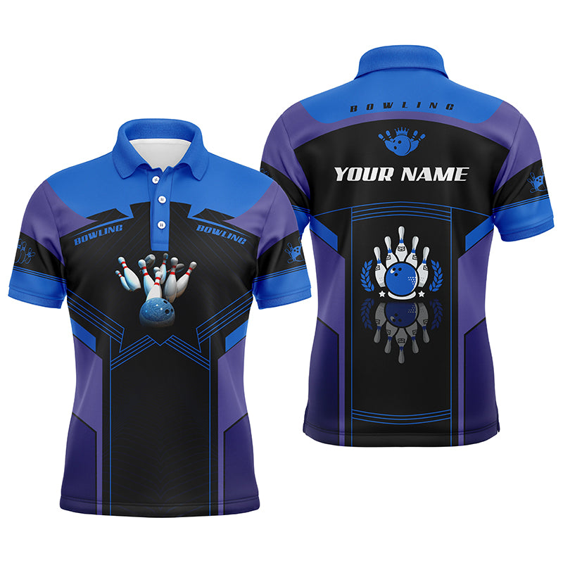 Custom bowling shirt for men – personalized team jersey front view