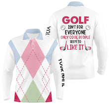 Load image into Gallery viewer, Mens golf polo shirts custom argyle pattern golf isn't for everyone only cool people seem to like it NQS6709