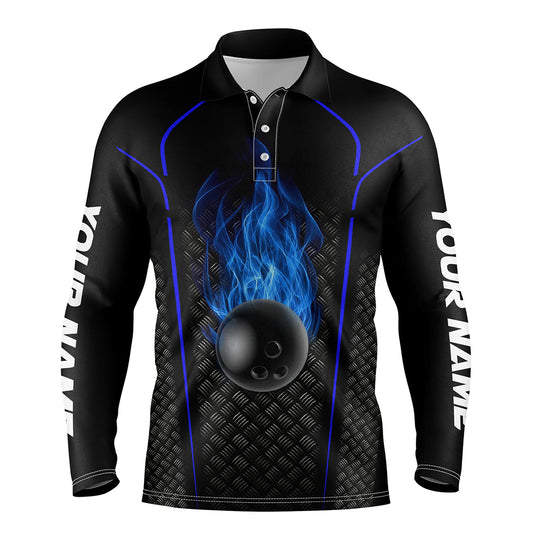 personalized bowling shirt for men – custom name design side view