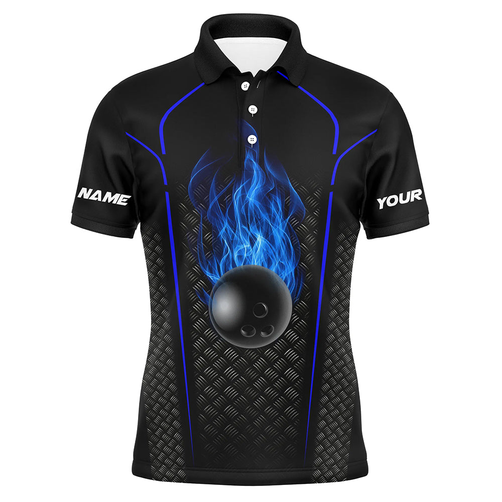 Custom bowling shirt for men – personalized team jersey front view