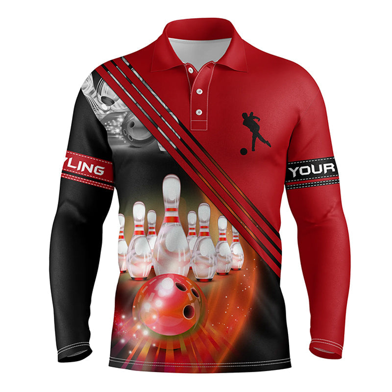 personalized bowling shirt for men – custom name design side view