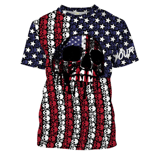 American Flag Skull patriotic 3D All over printed Shirts - Personalized Gifts Skull lovers FSD2167