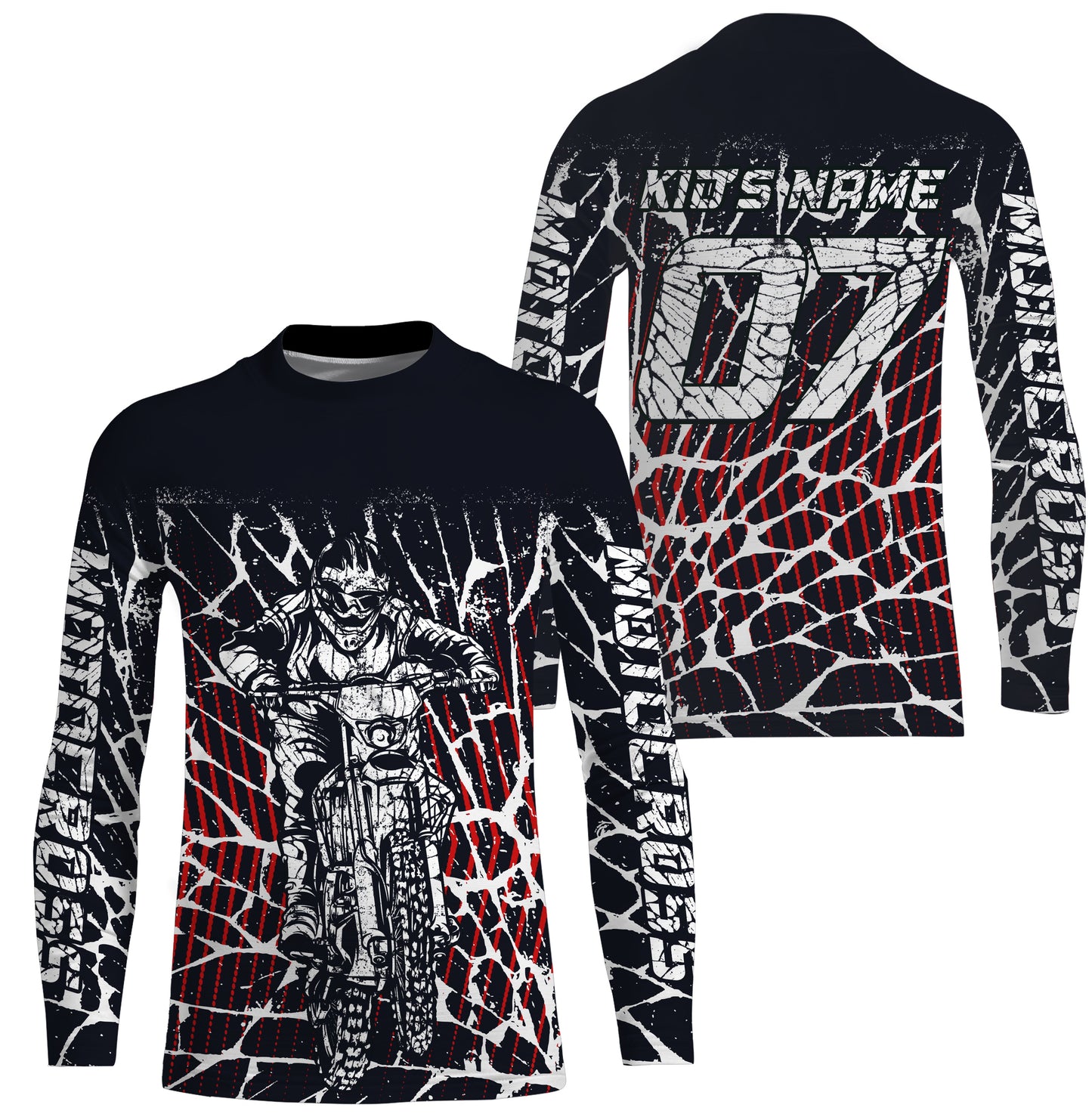 Motocross Racing Custom Jersey Adult Kid Long Sleeves, Dirt Bike Motorcycle Off-road Riders Racewear| NMS326