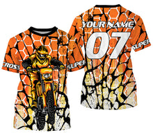 Load image into Gallery viewer, Orange Supercross Jersey Custom Number & Name Motorcycle Riding Shirt Off-Road Dirt Bike Racing| NMS540