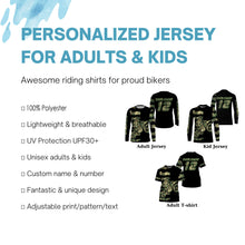 Load image into Gallery viewer, MX youth&adult offroad jersey camo dirt bike personalized motocross racing UPF30+ motorcycle shirt PDT159