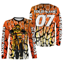 Load image into Gallery viewer, Orange Supercross Jersey Custom Number & Name Motorcycle Riding Shirt Off-Road Dirt Bike Racing| NMS540