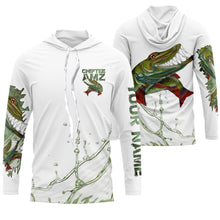 Load image into Gallery viewer, Musky Muskellunge fishing custom name with funny Muskie ChipteeAmz's art sun protection fishing shirts AT042