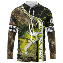 Load image into Gallery viewer, Largemouth Bass fishing custom name with ChipteeAmz's art UV protection shirts AT011