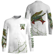 Load image into Gallery viewer, Musky Muskellunge fishing custom name with funny Muskie ChipteeAmz's art sun protection fishing shirts AT042