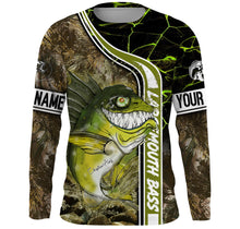 Load image into Gallery viewer, Largemouth Bass fishing custom name with ChipteeAmz's art UV protection shirts AT011