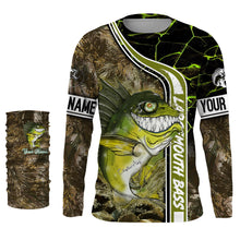 Load image into Gallery viewer, Largemouth Bass fishing custom name with ChipteeAmz's art UV protection shirts AT011