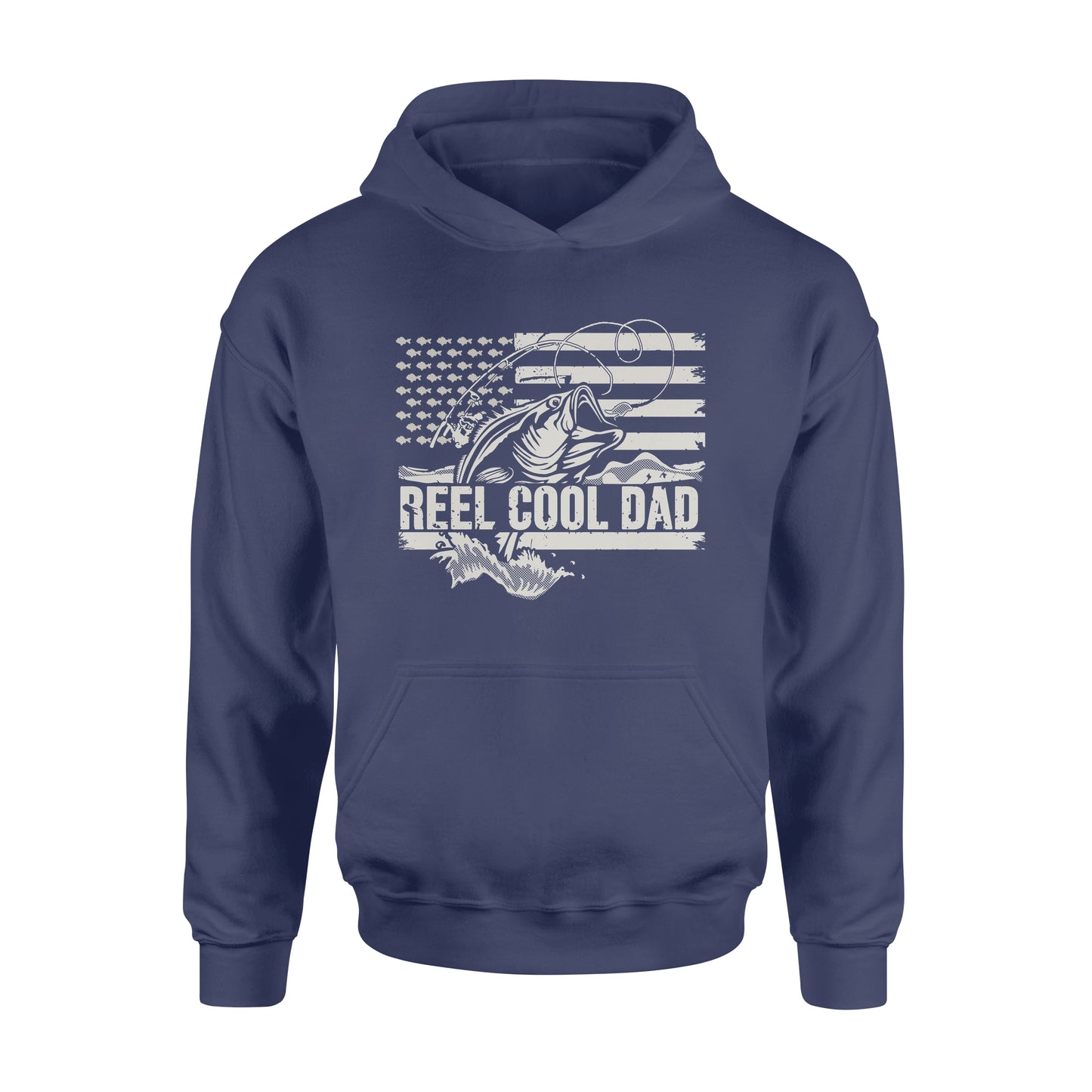 Reel Cool Dad American flag shirt, Perfect Father's Day Gifts for Fisherman D01 NQS1213 - Standard Hoodie