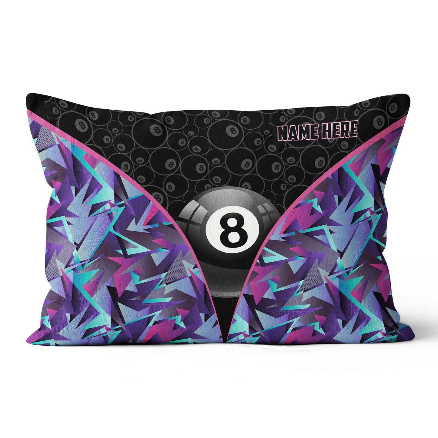 Personalized 8 Ball Pool Throw Pillow Custom Name Billiard Pillows Gifts TDM0843