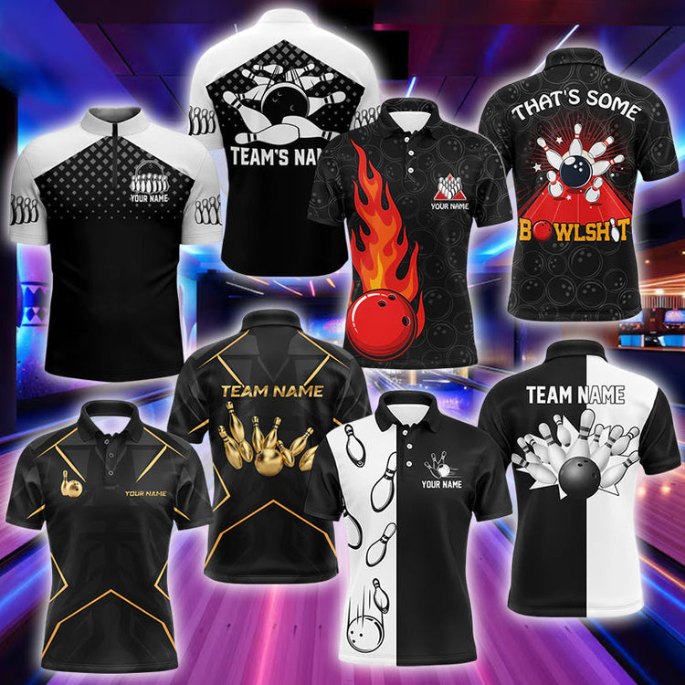 black bowling shirt