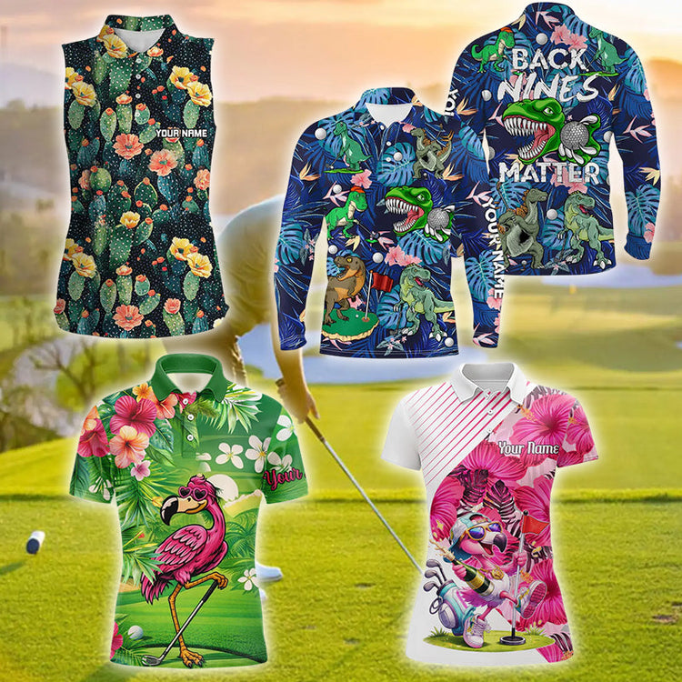 floral golf shirt