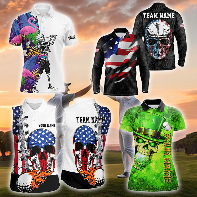 skull golf shirt 